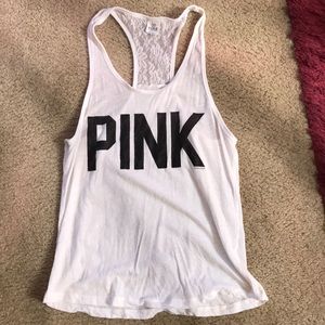 VS PINK lace racerback tank
